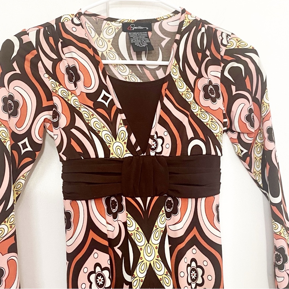 Speechless Stylish Retro Multicolor Patterned Dress 8 - Picture 2 of 5